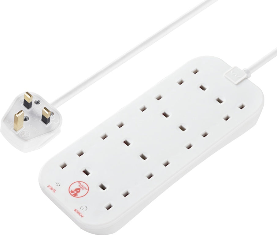 Masterplug Surge Protected Extension Lead 8 Gang 2m