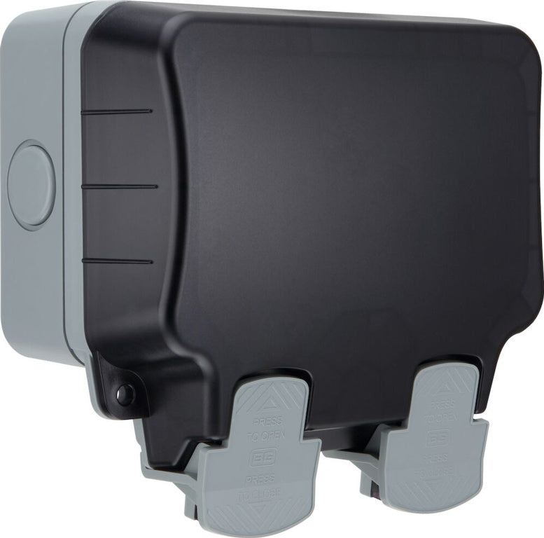 Bg Outdoor Socket And Rcd 2 Gang Ip66
