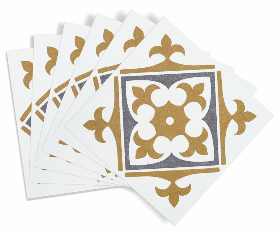 D C Fix�� Self Adhesive Wall Tile Nadia Gold 15cm X 15cm / Pack Of 6