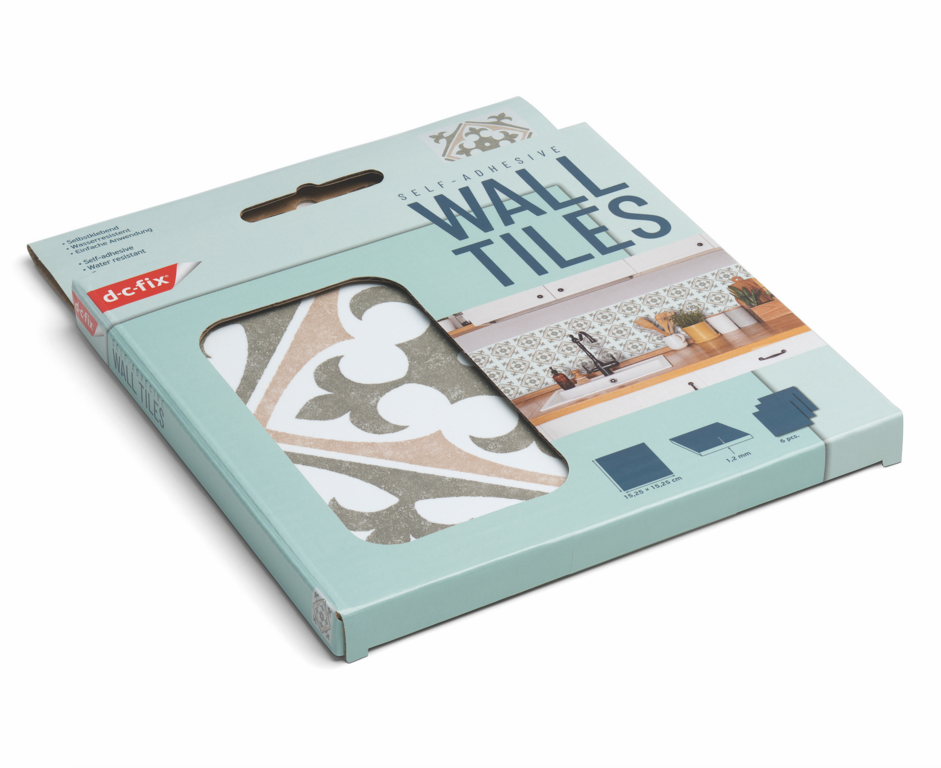 D C Fix�� Self Adhesive Wall Tile Nadia Olive 15cm X 15cm / Pack Of 6
