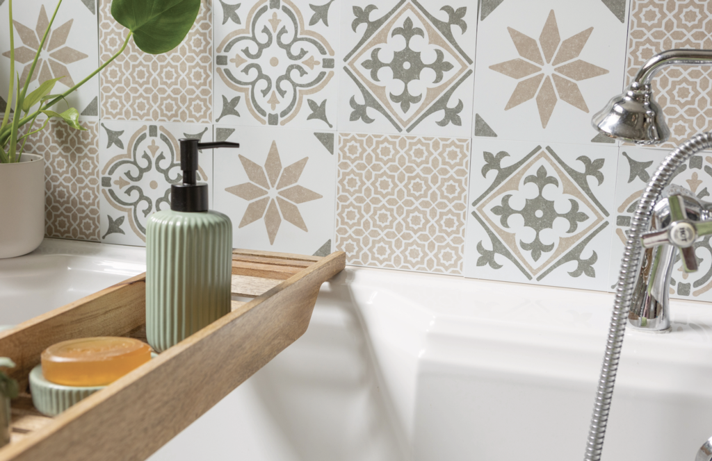 D C Fix�� Self Adhesive Wall Tile Nadia Olive 15cm X 15cm / Pack Of 6