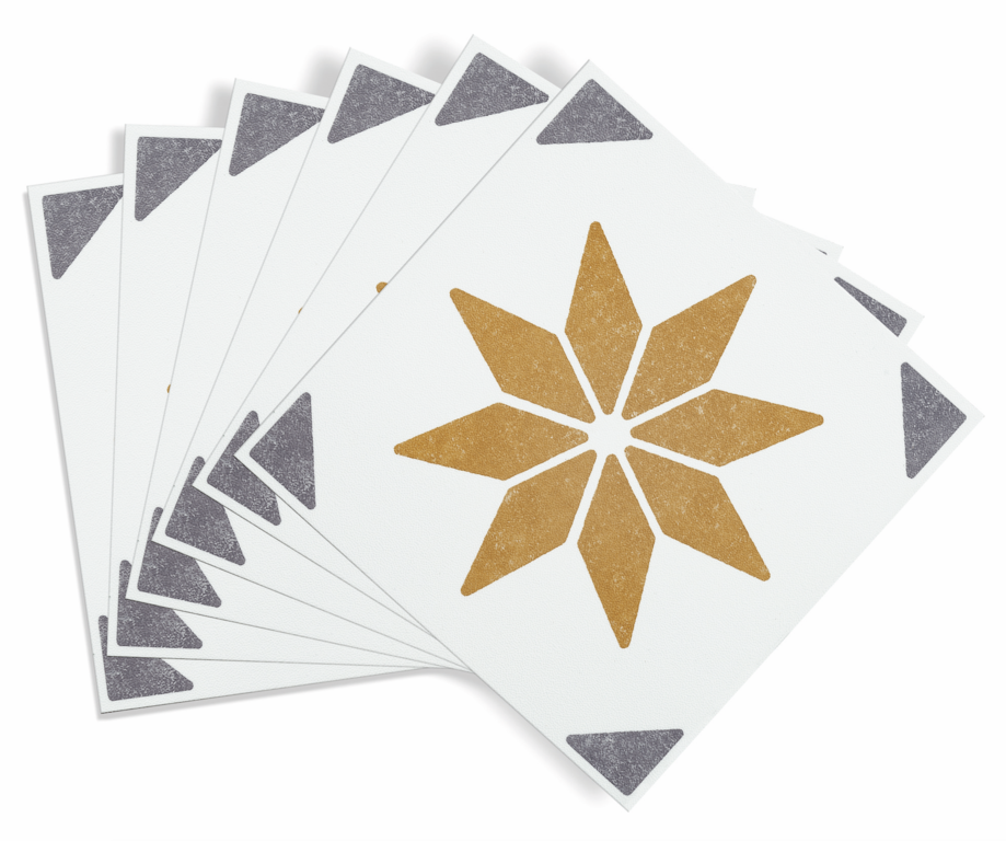 D C Fix�� Self Adhesive Wall Tile Alia Gold 15cm X 15cm / Pack Of 6