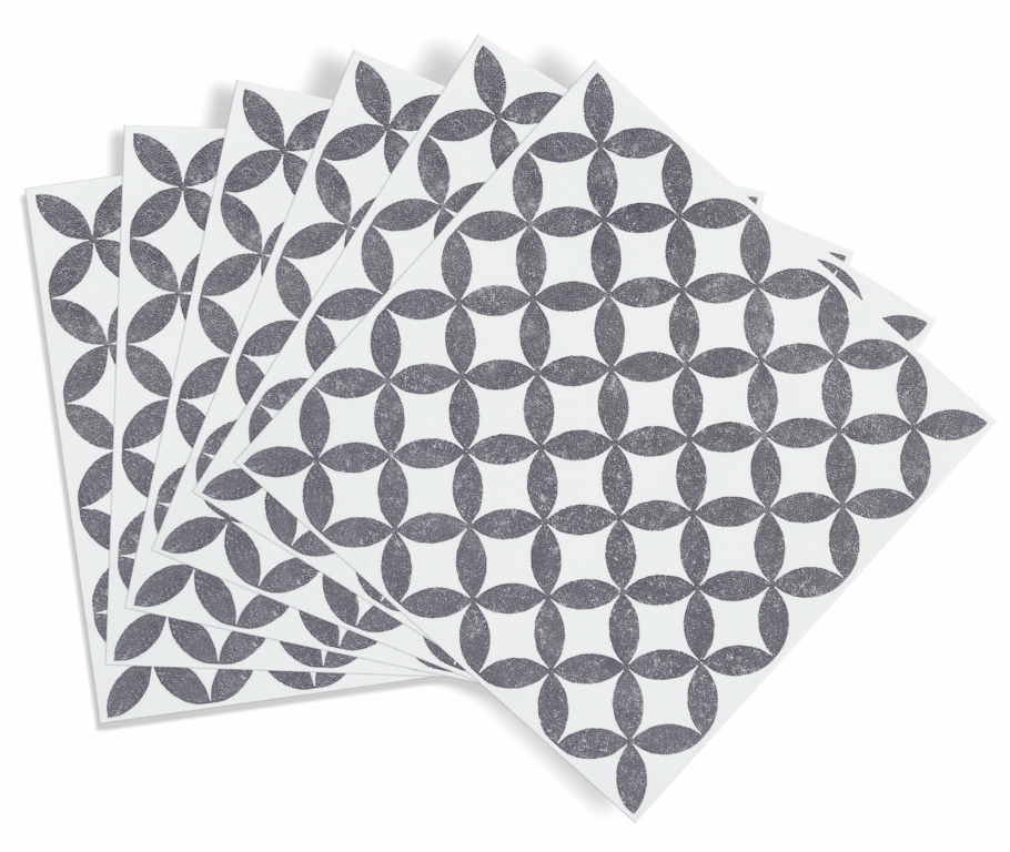 D C Fix�� Self Adhesive Wall Tile Amira Grey 15cm X 15cm / Pack Of 6