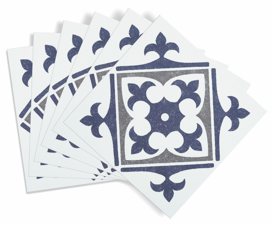 D C Fix�� Self Adhesive Wall Tile Nadia Blue 15cm X 15cm / Pack Of 6