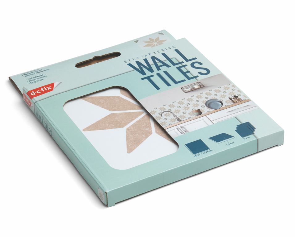 D C Fix�� Self Adhesive Wall Tile Alia Olive 15cm X 15cm / Pack Of 6
