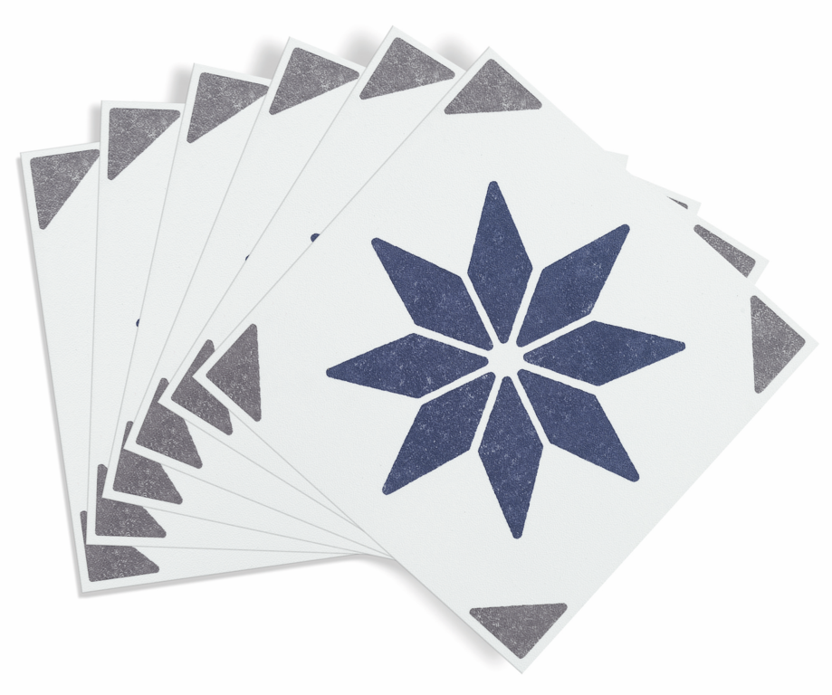 D C Fix�� Self Adhesive Wall Tile Alia Blue 15cm X 15cm / Pack Of 6