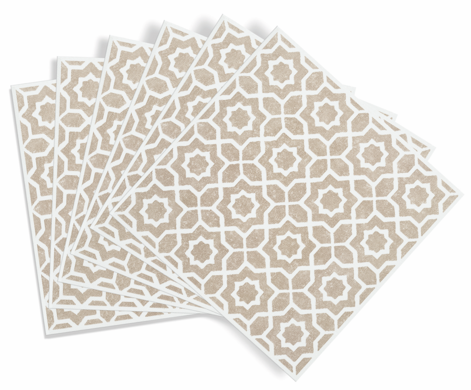 D C Fix�� Self Adhesive Wall Tile Lina Beige 15cm X 15cm / Pack Of 6
