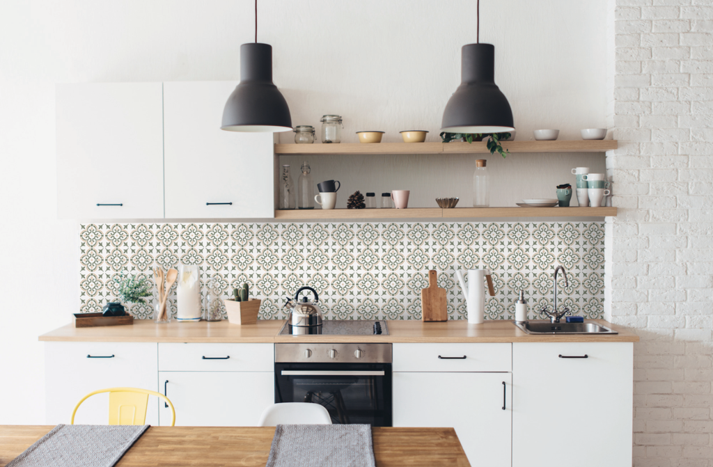 D C Fix�� Self Adhesive Wall Tile Jamila Olive 15cm X 15cm / Pack Of 6