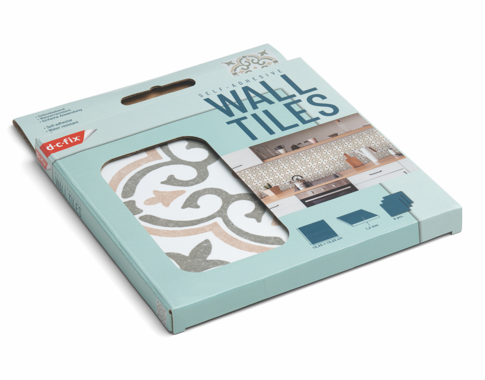 D C Fix�� Self Adhesive Wall Tile Jamila Olive 15cm X 15cm / Pack Of 6