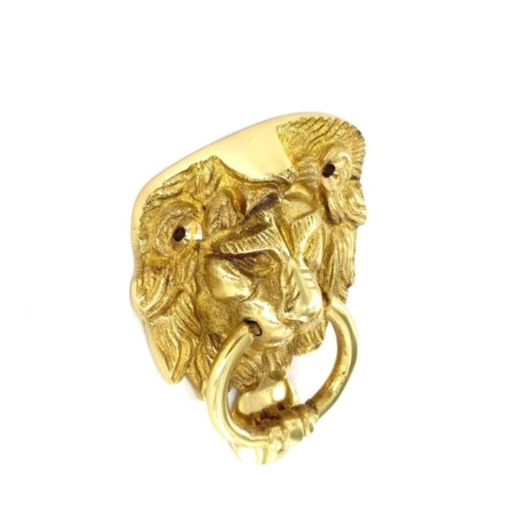 Securit Brass Lion Head Knocker Face Fix 100mm, Pack Of 5 Only Available By Special Order
