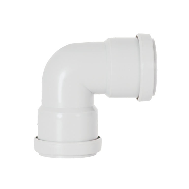Davant Push Fit Knuckle 90° Bend White 32mm