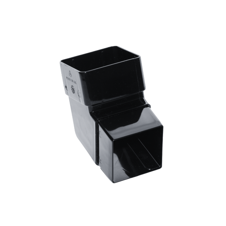 Kayflow Rainwater 112.5�� Square Offset Bend Black 65mm