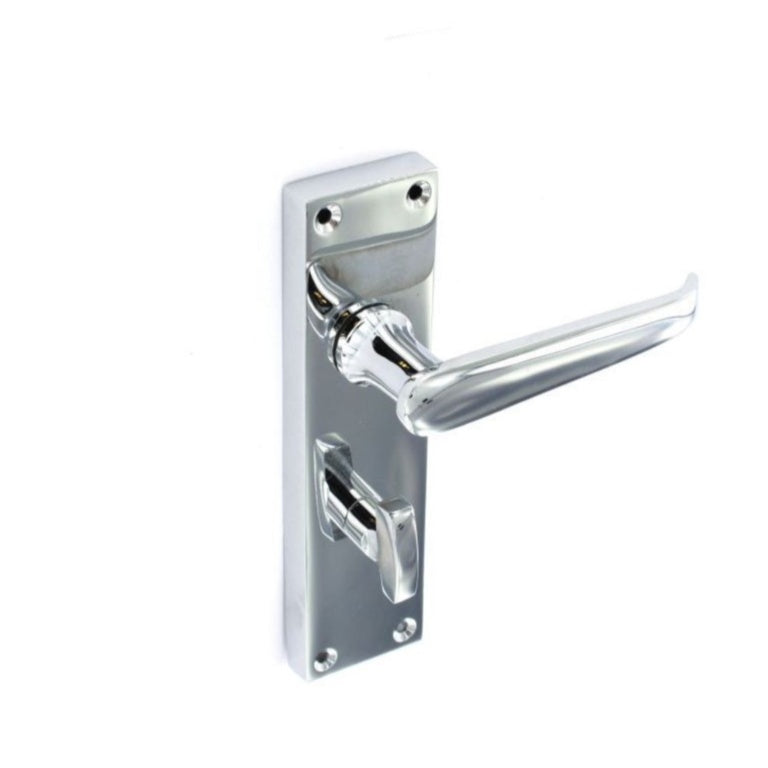Securit Victorian Chrome Bathroom Handles (Pair) 155mm Pack 2