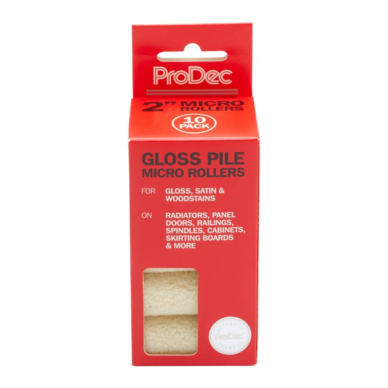 Pro Dec Gloss Pile Micro Rollers 2" 10 Pack