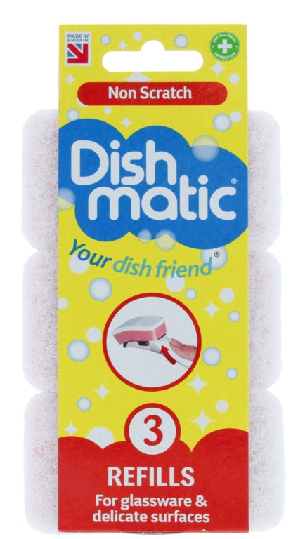 Dishmatic Non Scratch Refills Pack 3