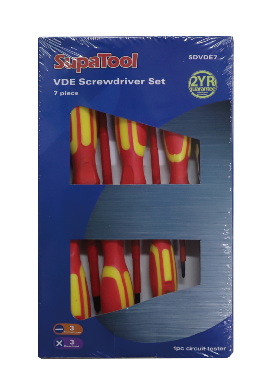 Supa Tool Vde Screwdriver Set 7 Piece