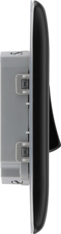 Bg Double Switch 16ax 2 Way 20a Matt Black