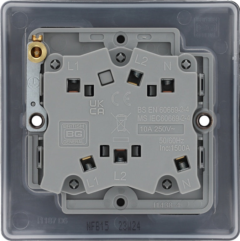 Bg Matt Black Fan Isolator Switch 10a