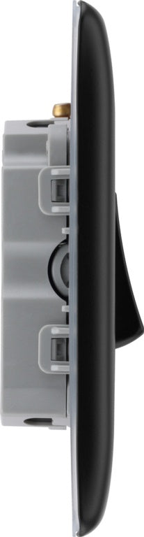 Bg Matt Black Fan Isolator Switch 10a