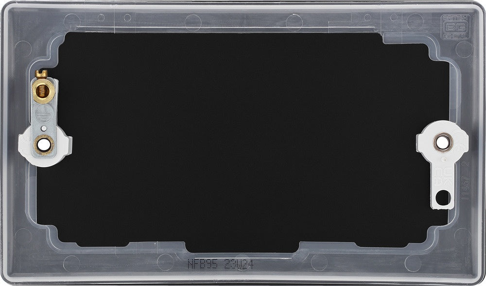 Bg Double Blank Plate Matt Black