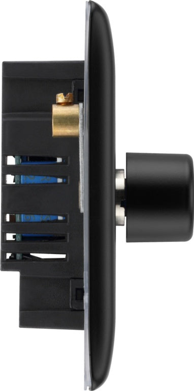 Bg Single Dimmer Switch 200w Matt Black