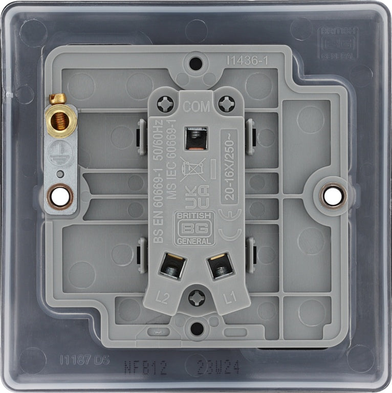 Bg Single Switch 16ax 2 Way 20a Matt Black