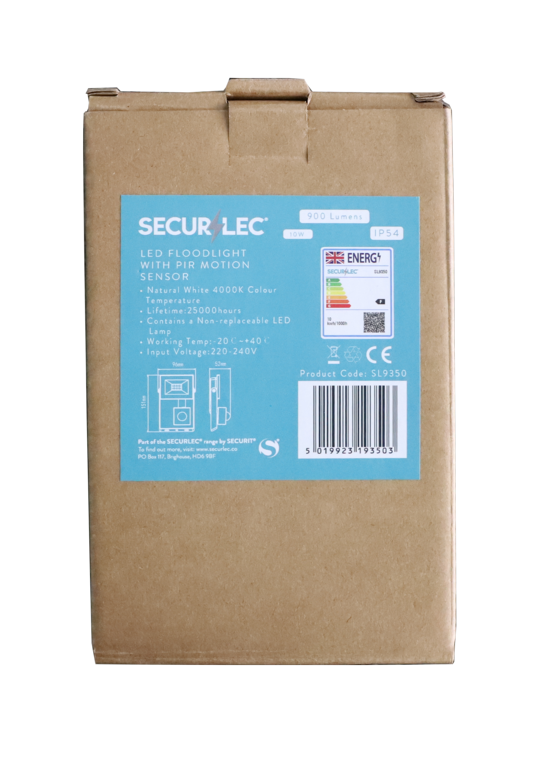 Securlec Led Floodlight With Sensor 10 W