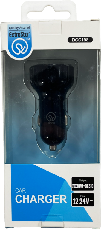 Extrastar Type C +Usb Car Charger Pd20w