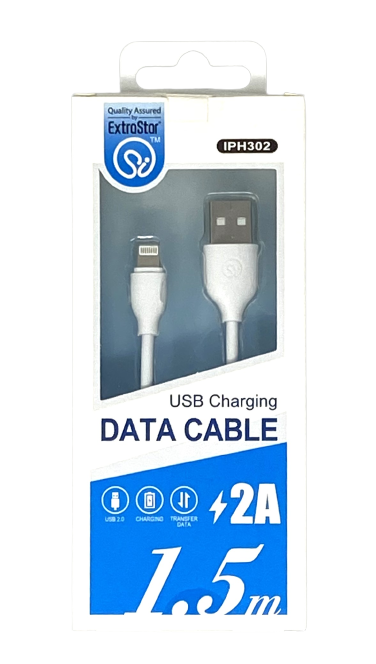 Extrastar Usb Charging Cable Iphone White 1.5m