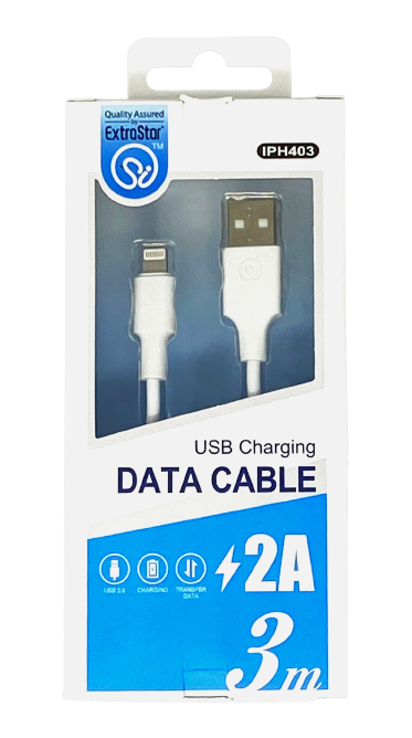 Extrastar Usb 2.0 Lighting Charging Cable 3m