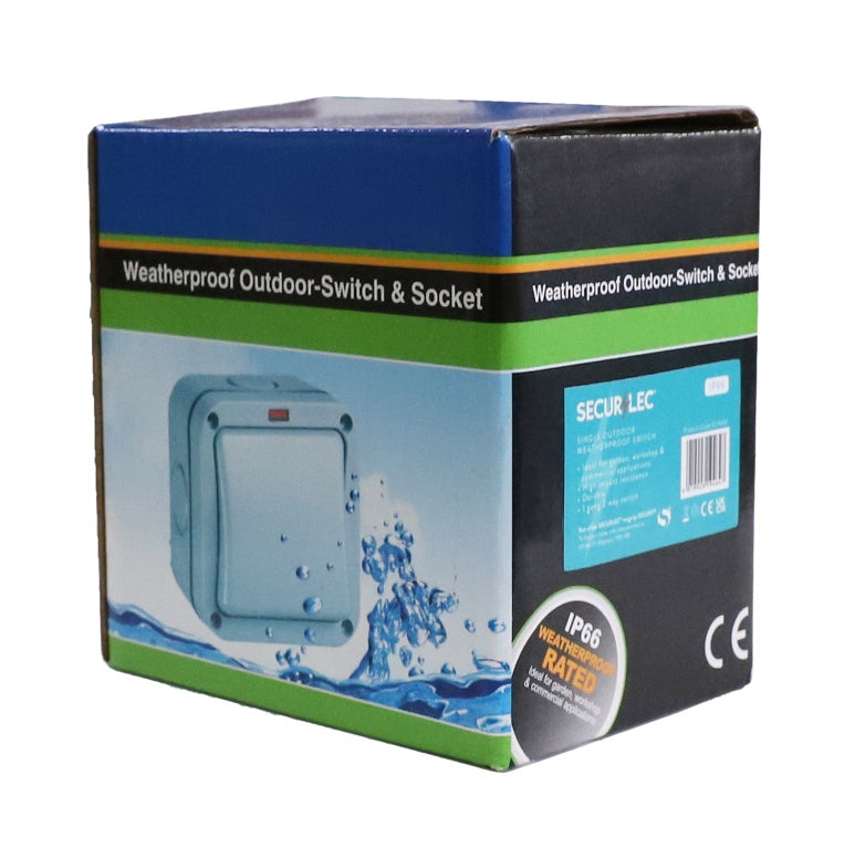 Securlec Single Outdoor Weatherproof Switch 2 Way Ip66