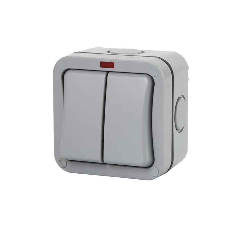 Securlec Double Outdoor Weatherproof Switch 2 Way Ip66