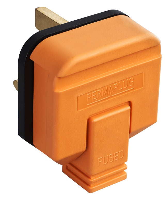 Masterplug Heavy Duty Plug 13 Amp Orange