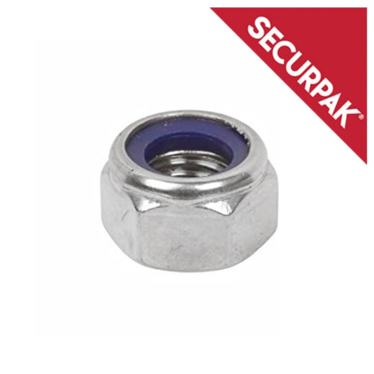 Securpak Nylon Locking Nut Zp M4 Pack 30