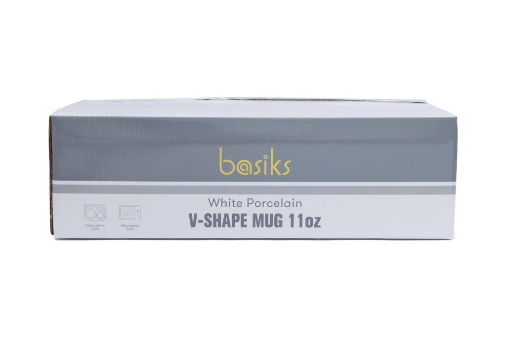 Basiks White Porcelain Cone Mug 11oz/325ml