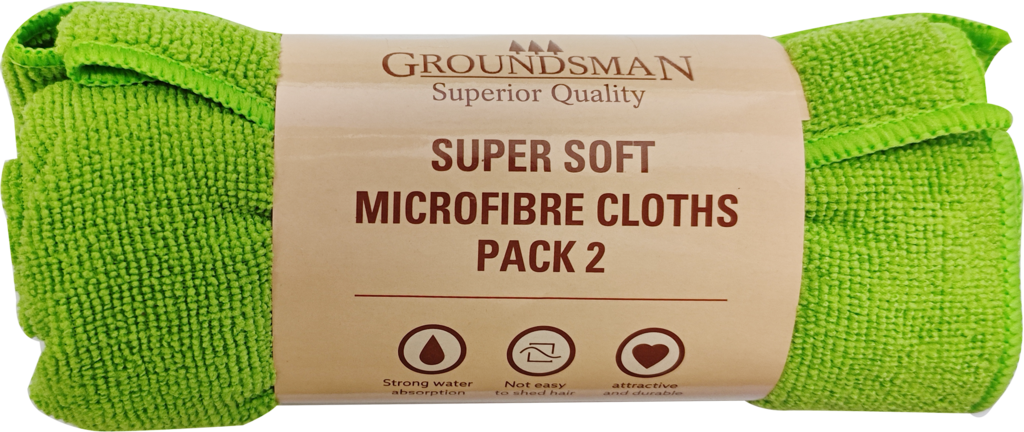 Groundsman Super Soft Microfibre Cloths 36 X 36cm Pack 2
