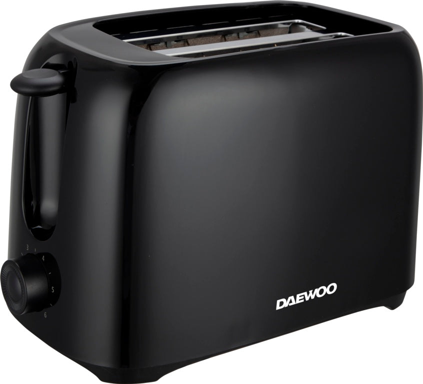 Daewoo Plastic Toaster 2 Slice Black