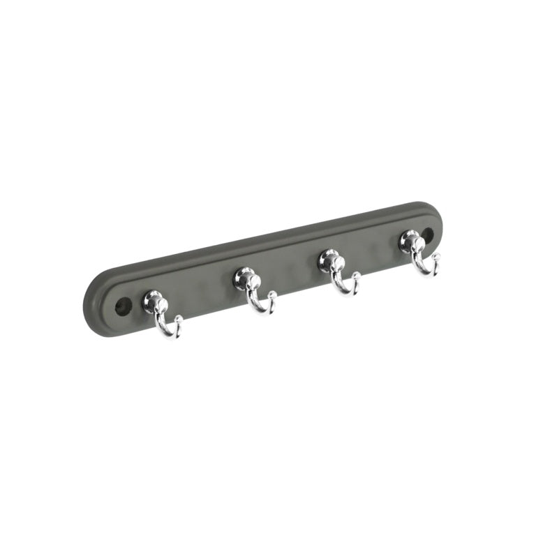Securit Grey Key Hook 4 Chrome Plated Hooks