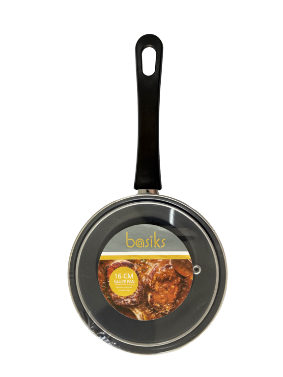 Basiks Carbon Steel Saucepan And Lid