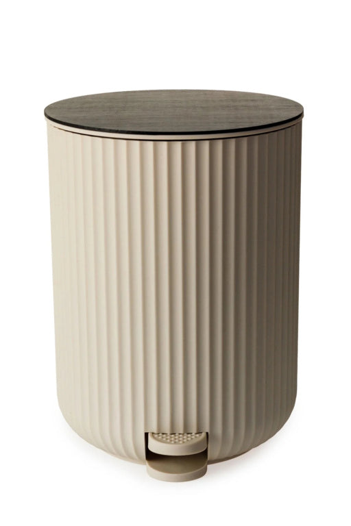 Blue Canyon Berkeley Pedal Bin 4.5 L Almond With Bamboo Lid