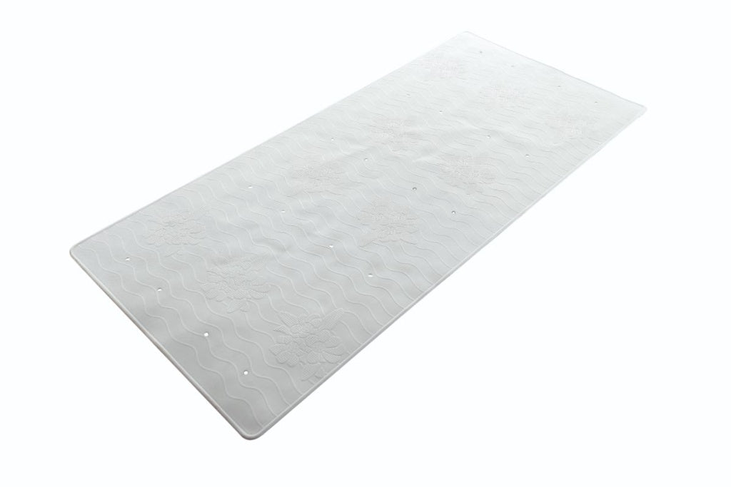Blue Canyon Rubber Bath Mat Extra Long White