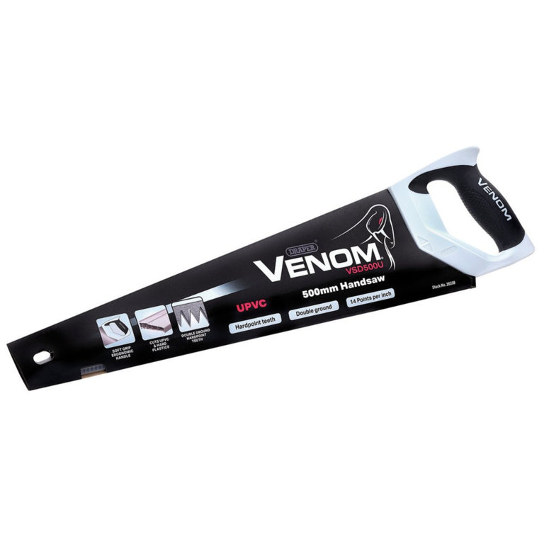 Draper Venom Upvc Handsaw 13 Tpi/14 Ppi 500mm