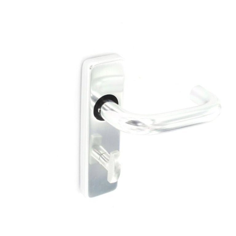 Securit Aluminium Bathroom Handles Polished (Pair) 150mm