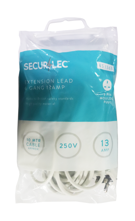 Securlec 4 Gang Extension Lead 10m