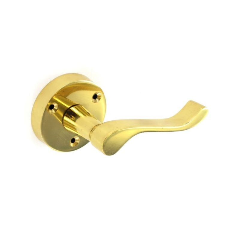 Securit Victorian Latch Scroll Round Plate Handles (Pair) 60mm