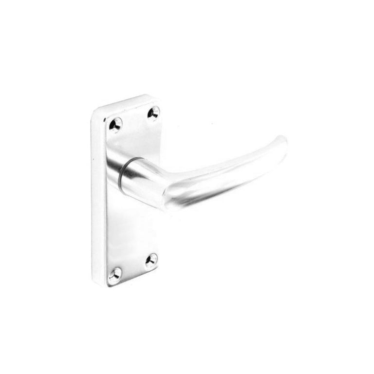 Securit Aluminium Latch Handles Bright (Pair) 85mm