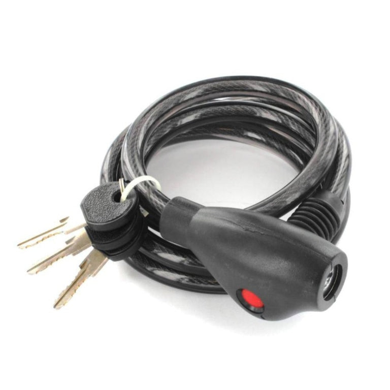Securit Spiral Cable Lock With 3 Keys 1500mm