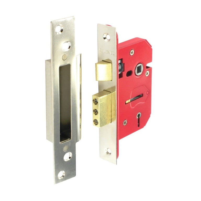 Securit 5 Lever Sashlock 75mm Brass Plated