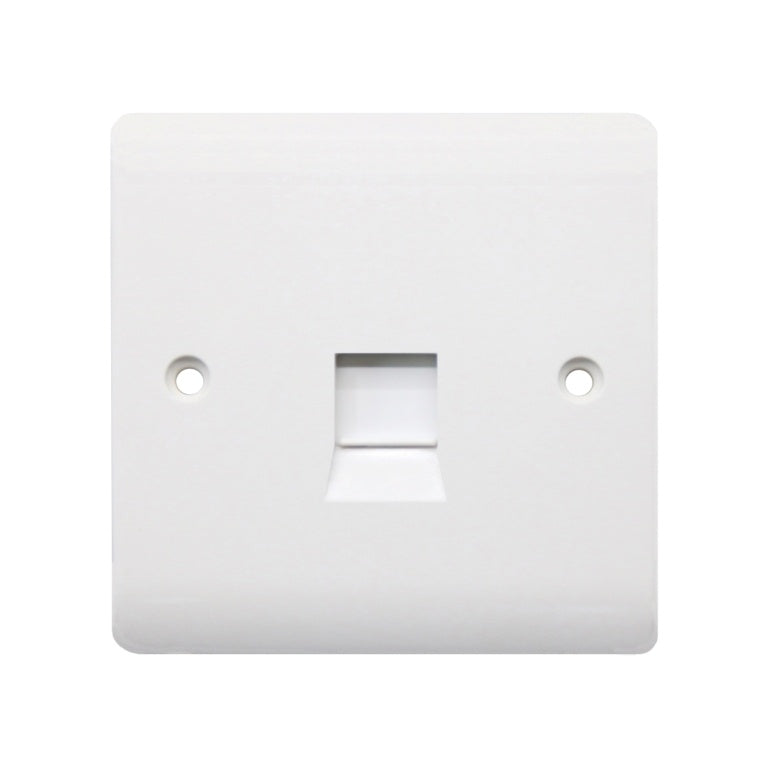 Securlec 1 Gang Telephone Socket Master Round Edge