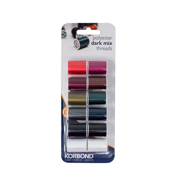 Korbond Dark Mix Thread Collection 12x32